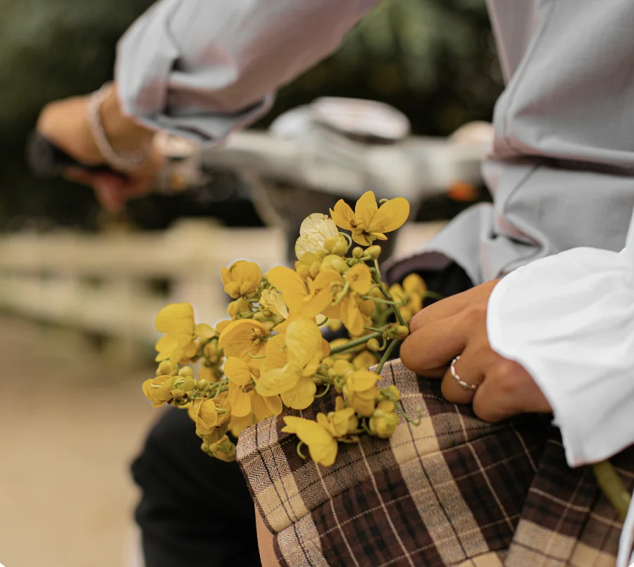 Illustration of flower giving culture